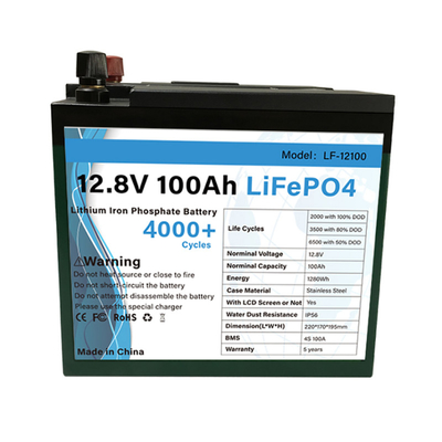 блок батарей 12V 100A LiFePO4 для хранения солнечной энергии